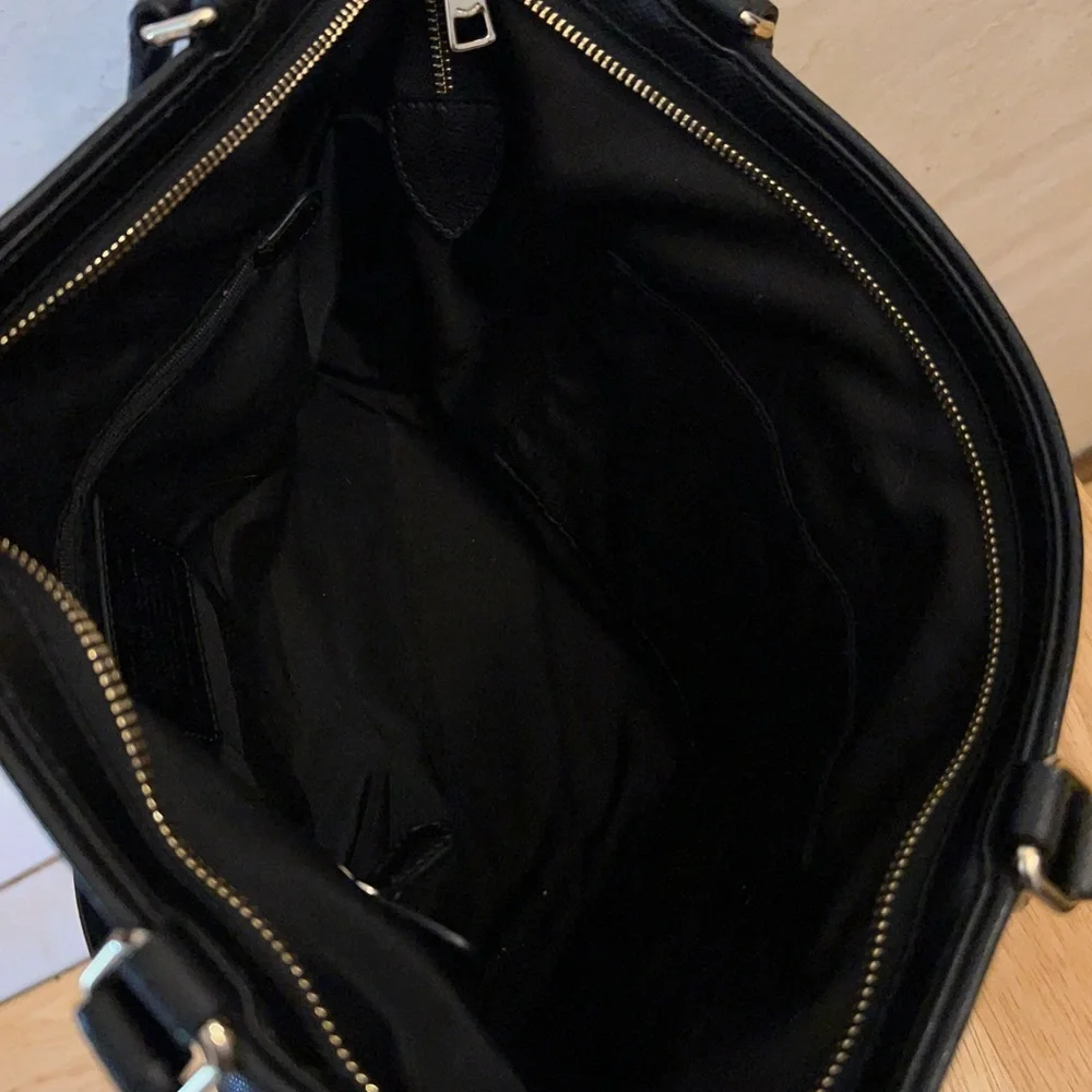 Coach Saffiano XL Pocket Tote Black Bag - Picture 11 of 16